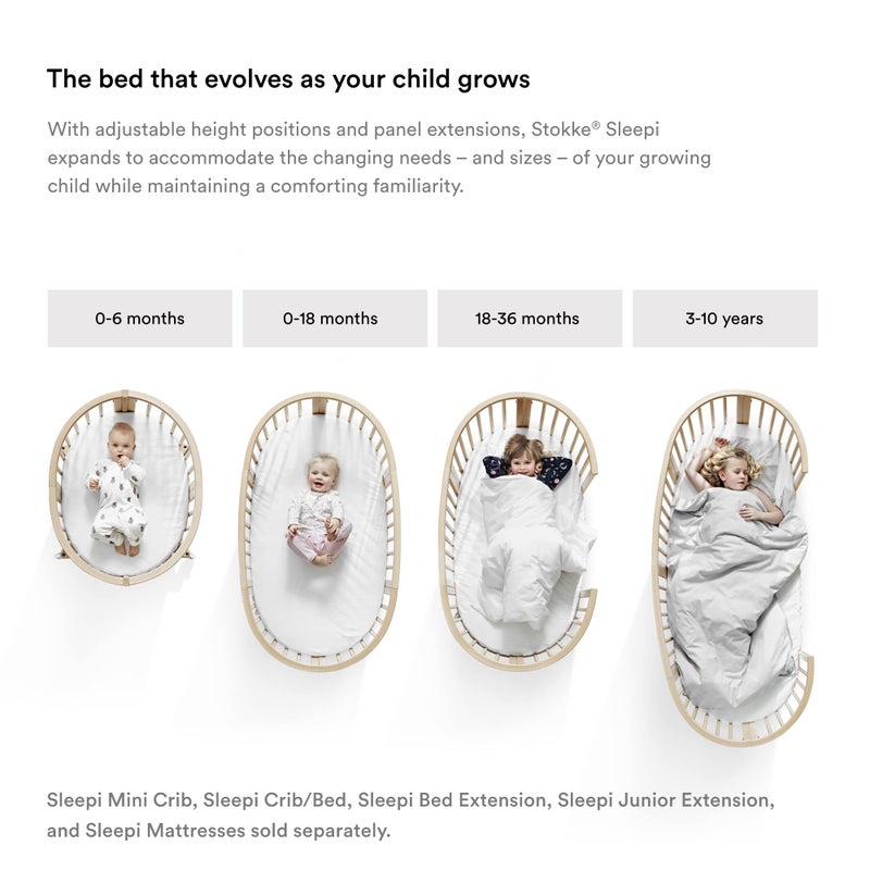 Stokke Sleepi Canopy by Pehr, Blush - for Sleepi Mini & Crib/Bed (Sold Separately) - Washable Soft Organic Cotton - Image 4